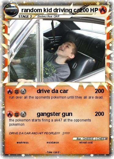 Pokemon random kid driving car