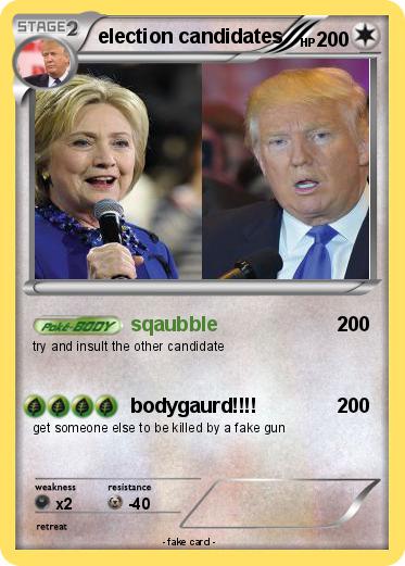 Pokemon election candidates
