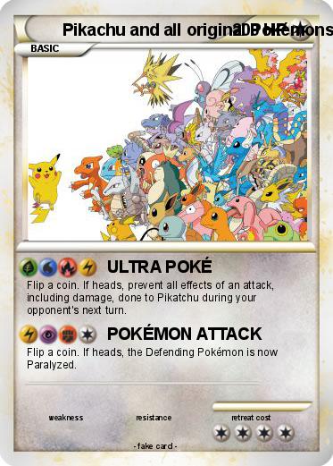 Pokemon Pikachu and all original Pokémons