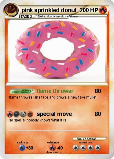 Pokemon pink sprinkled donut
