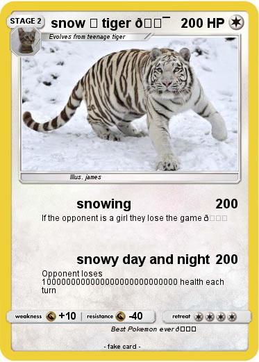 Pokemon snow ⛄ tiger ????