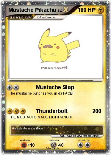 Pokemon Mustache Pikachu