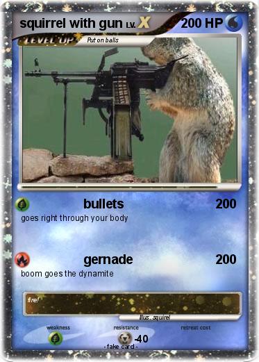 Pokemon squirrel with gun