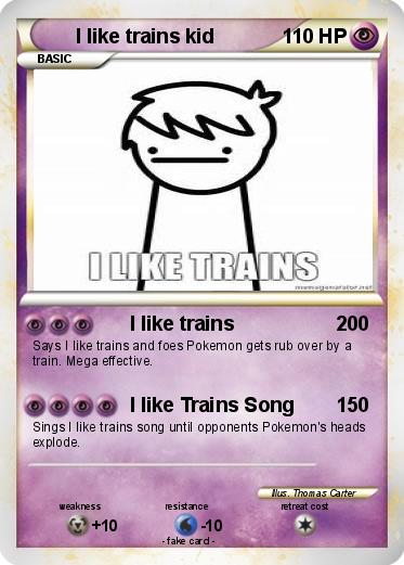 Pokemon I like trains kid