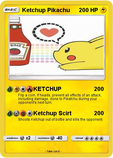 Pokemon Ketchup Pikachu