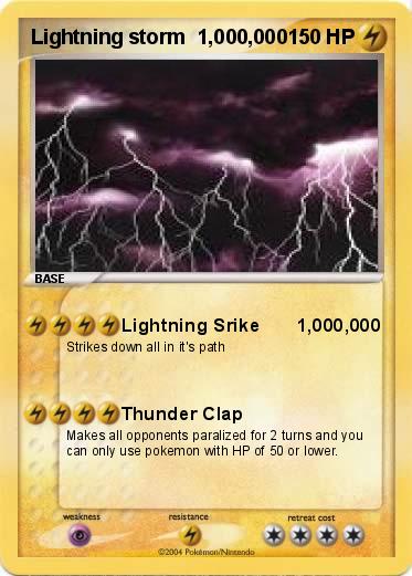 Pokemon Lightning storm  1,000,000