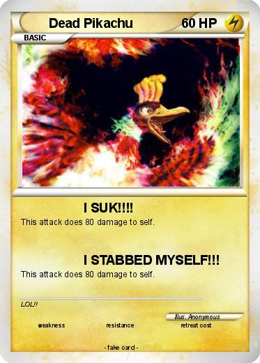 Pokemon Dead Pikachu