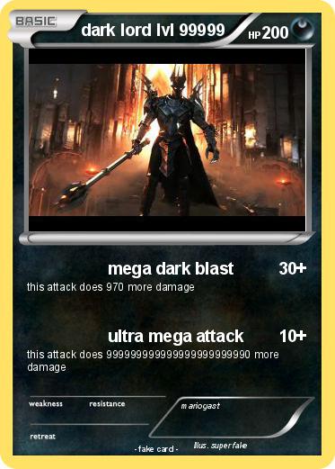 Pokemon dark lord lvl 99999