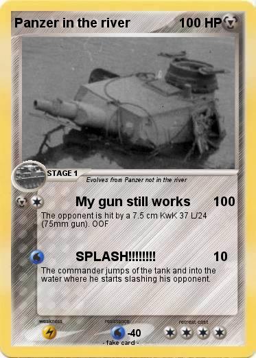 Pokemon Panzer in the river