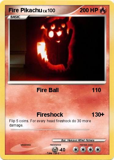 Pokemon Fire Pikachu