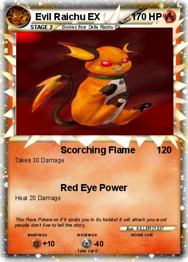 Pokemon Evil Raichu EX