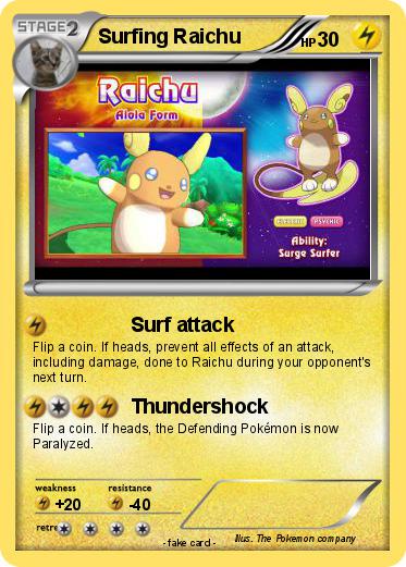 Pokemon Surfing Raichu