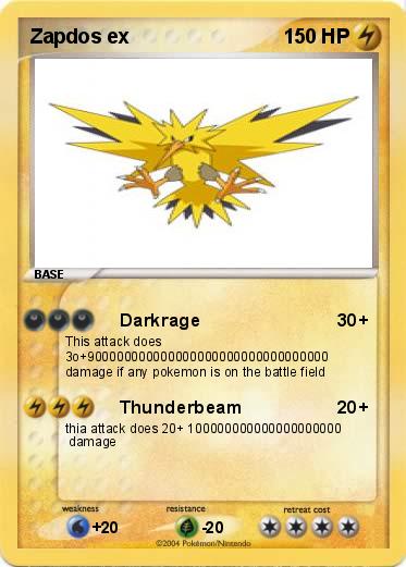 Pokemon Zapdos ex