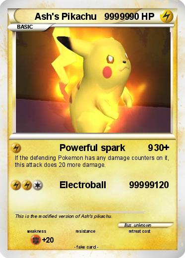 Pokemon Ash's Pikachu   99999