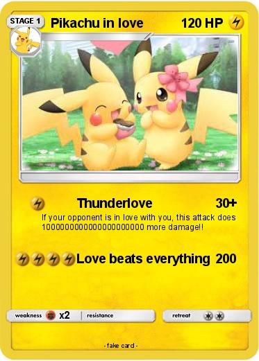 Pokemon Pikachu in love