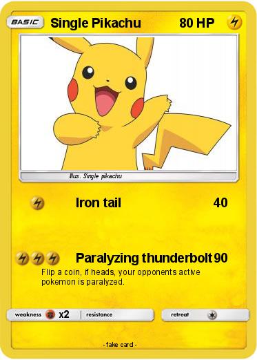 Pokemon Single Pikachu