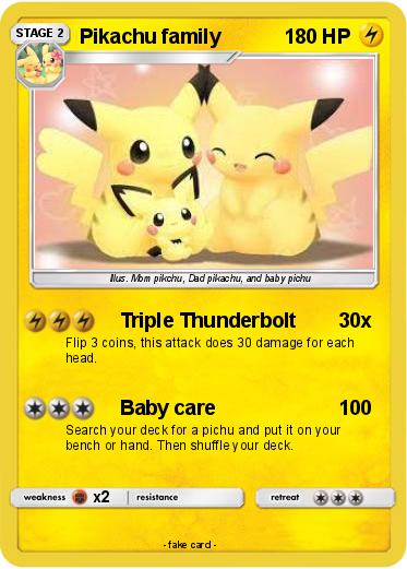 Pokemon Pikachu family
