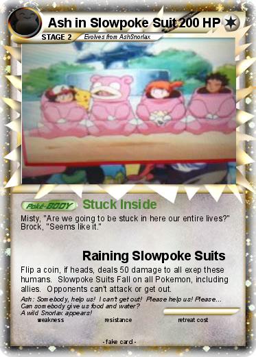 Pokemon Ash in Slowpoke Suit