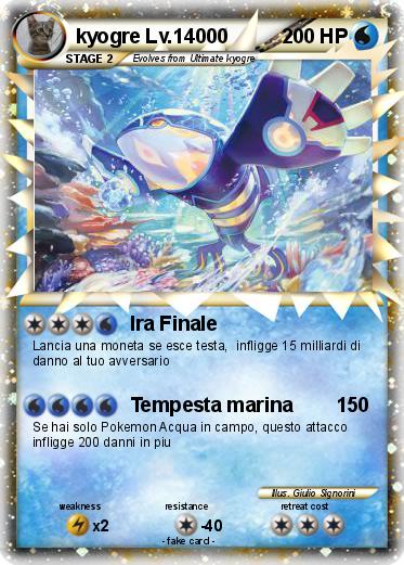 Pokemon kyogre Lv.14000