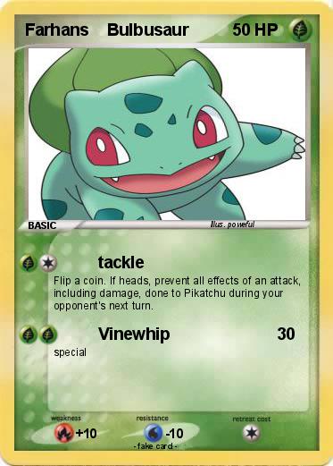 Pokemon Farhans    Bulbusaur
