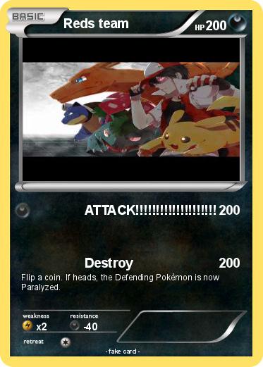 Pokemon Reds team