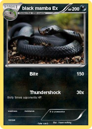 Pokemon black mamba Ex