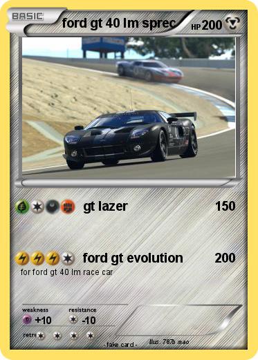 Pokemon ford gt 40 lm sprec