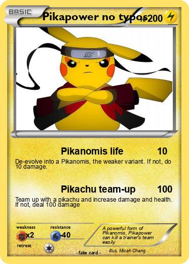 Pokemon Pikapower no typos