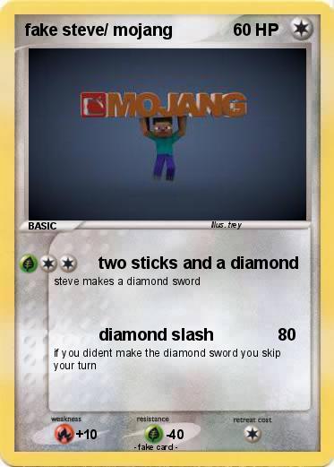 Pokemon fake steve/ mojang