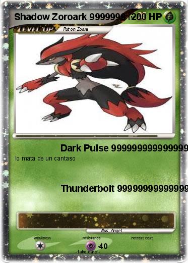 Pokemon Shadow Zoroark 9999999