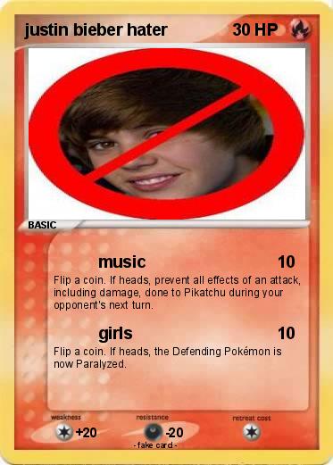 Pokemon justin bieber hater