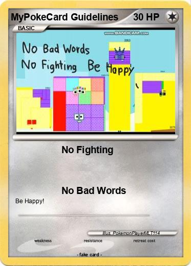 Pokemon MyPokeCard Guidelines