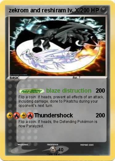 Pokemon zekrom and reshiram lv. X