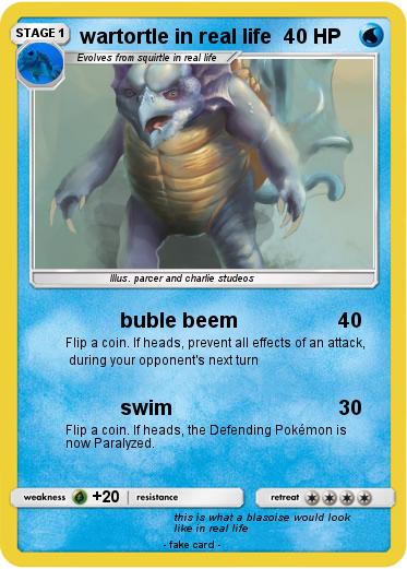 Pokemon wartortle in real life