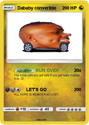 Pokemon Dababy converible
