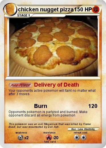Pokemon chicken nugget pizza