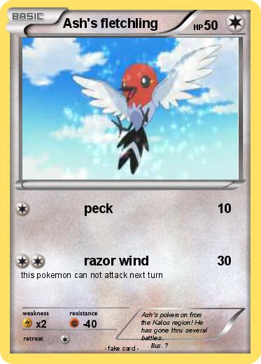 Pokemon Ash's fletchling