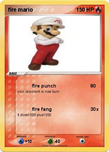Pokemon fire mario
