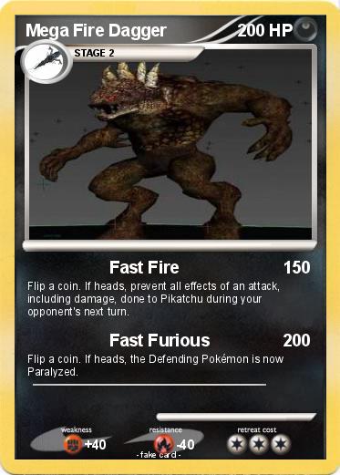 Pokemon Mega Fire Dagger