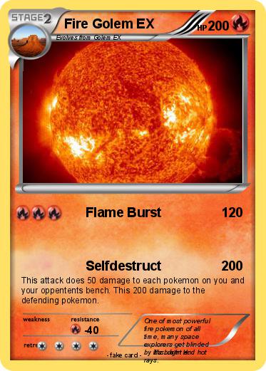 Pokemon Fire Golem EX