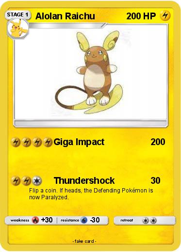 Pokemon Alolan Raichu