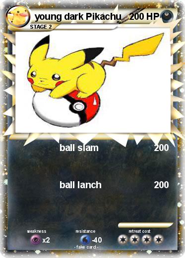 Pokemon young dark Pikachu