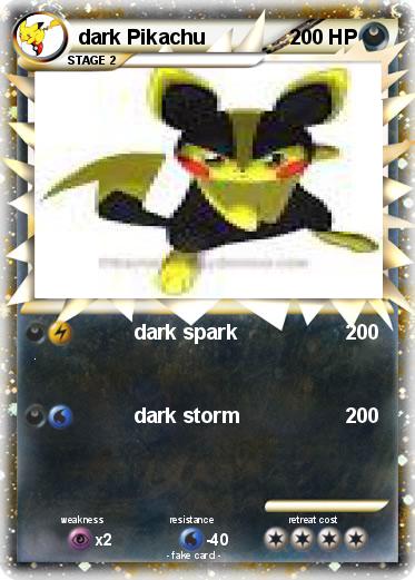 Pokemon dark Pikachu