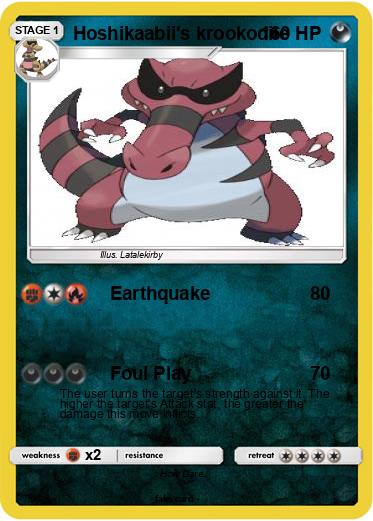 Pokemon Hoshikaabii's krookodile