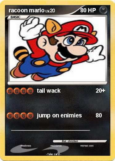 Pokemon racoon mario
