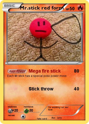 Pokemon Mr.stick red form