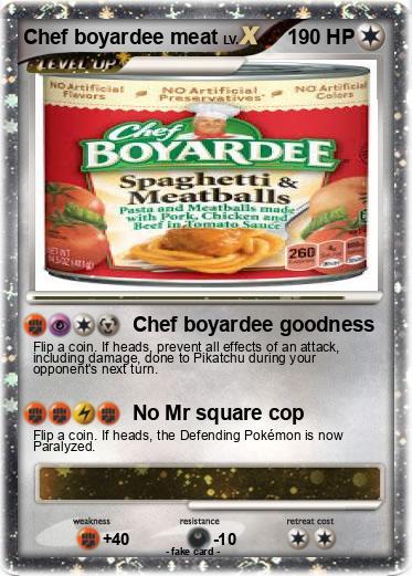 Pokemon Chef boyardee meat