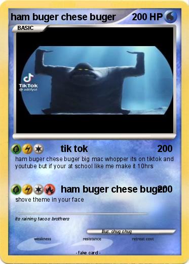 Pokemon ham buger chese buger