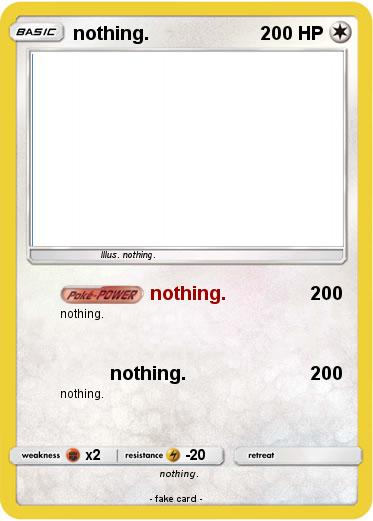 Pokemon nothing.