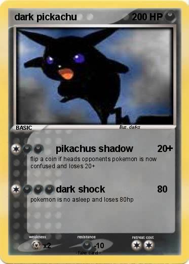 Pokemon dark pickachu